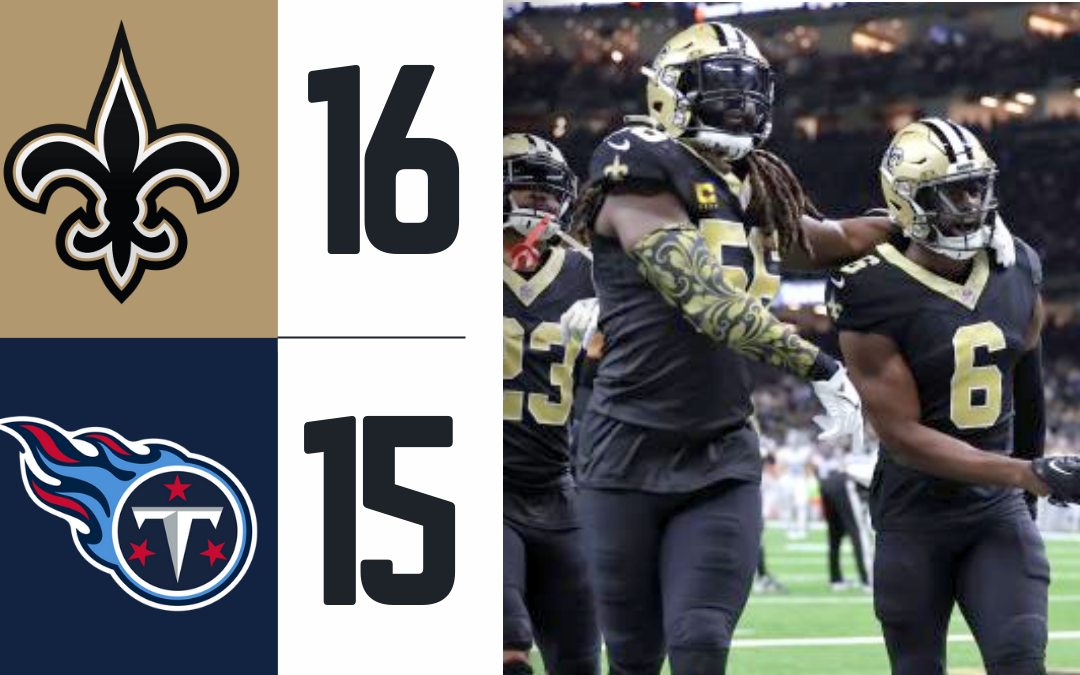 Defense Dominates as Saints Narrowly Defeat Titans for 5th Straight Opening Win